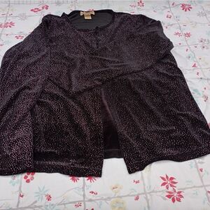 Nations Black 2 in 1 Piece Sparkling Longsleeves C